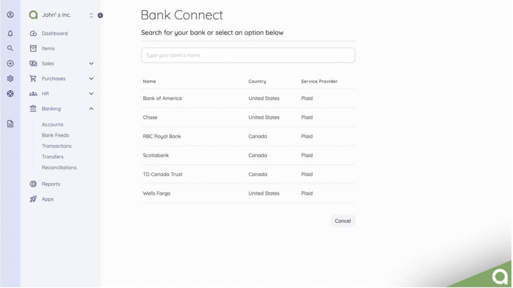 Connect Bank Account