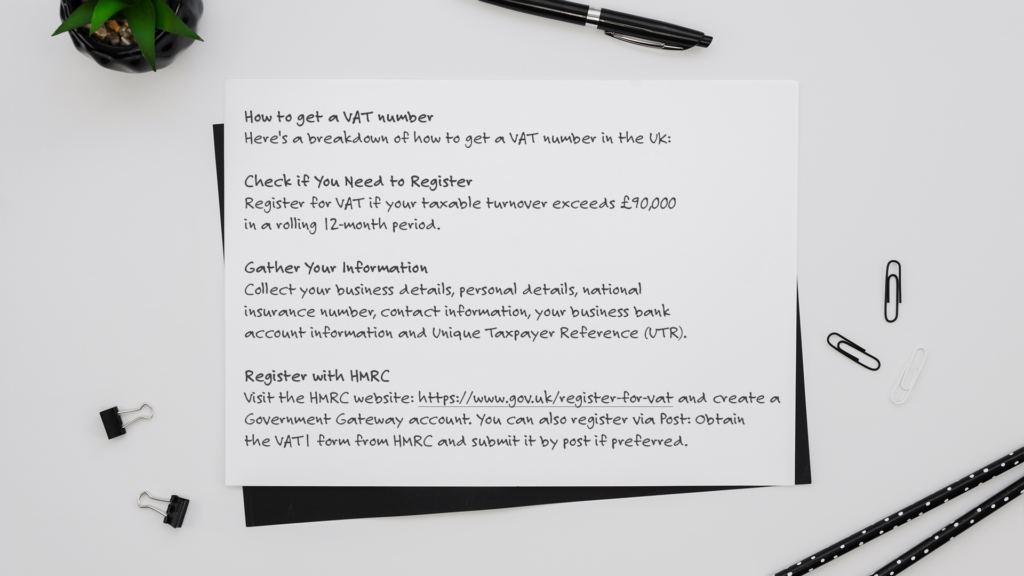 how to get a VAT number in the UK