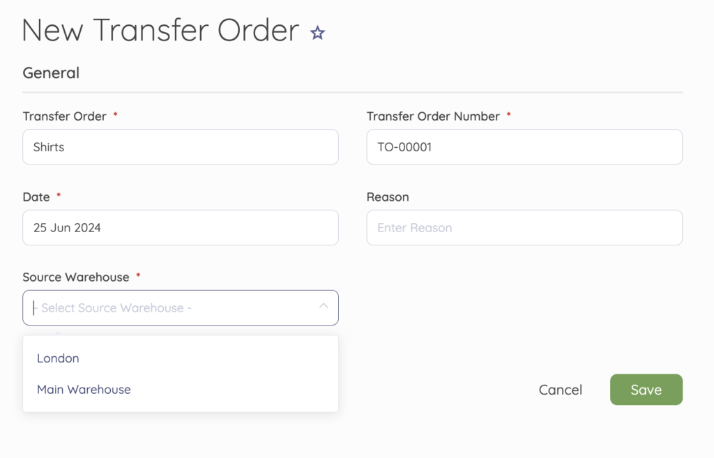 Transfer Order- Small Business Inventory feature