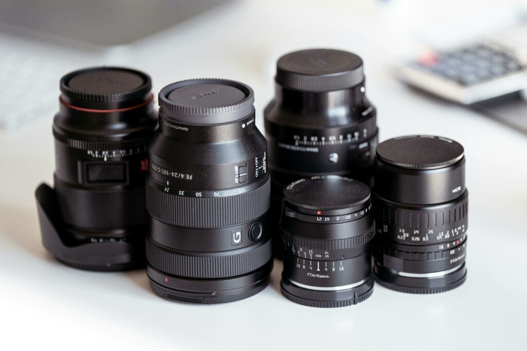 Camera lenses for photography