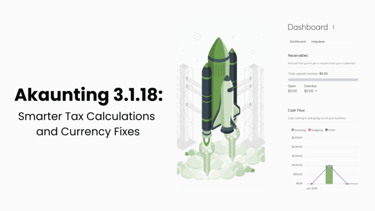 Akaunting 3.1.18 Update: Smarter Tax Calculations and Currency Fixes