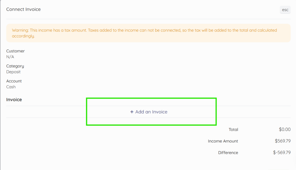 connect transactions to invoices and bills