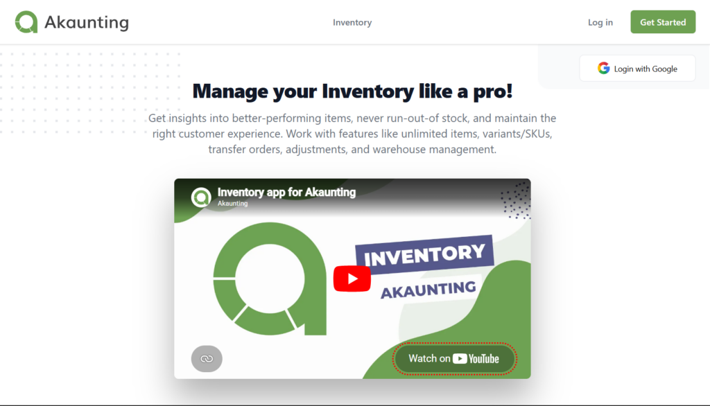 Akaunting inventory App