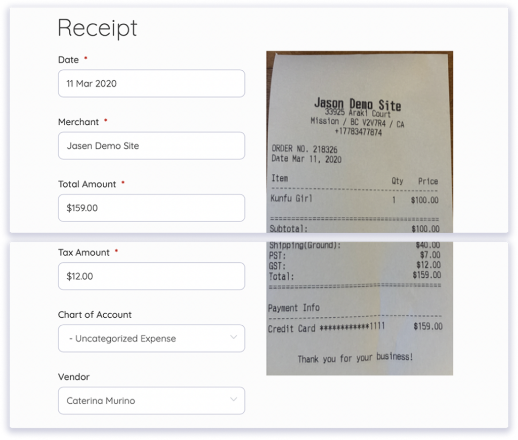 Receipts App on Akaunting